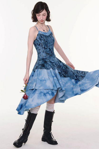 Night Mist Plaid Dress