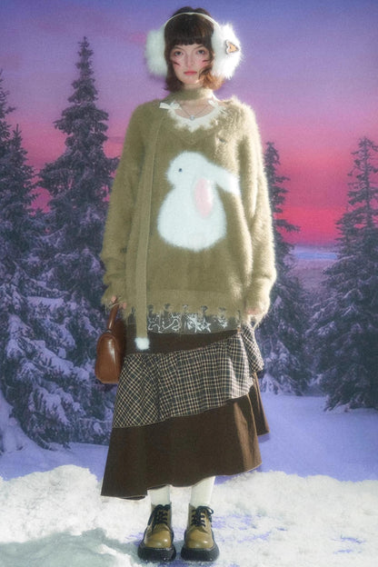 Autumn Winter High-Waisted Slimming Skirt