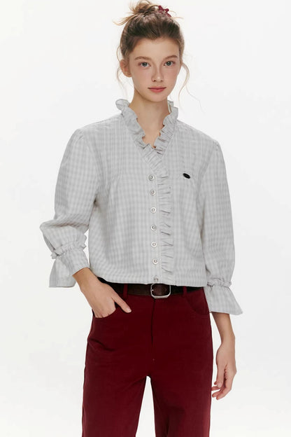 Flower Day Plaid Shirt