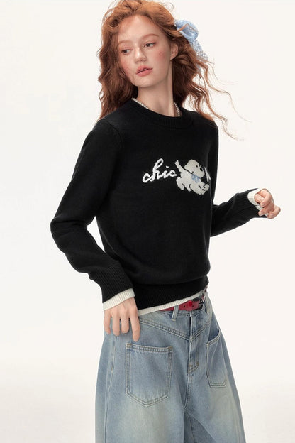 Winter Sweet Knit Sweater Girl