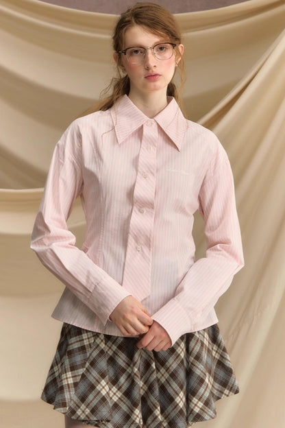 Slim Vertical Striped Shirt