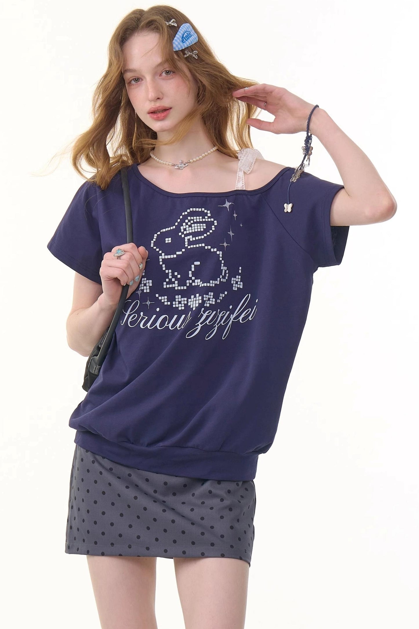 Lace-Up Retro Rabbit Tee