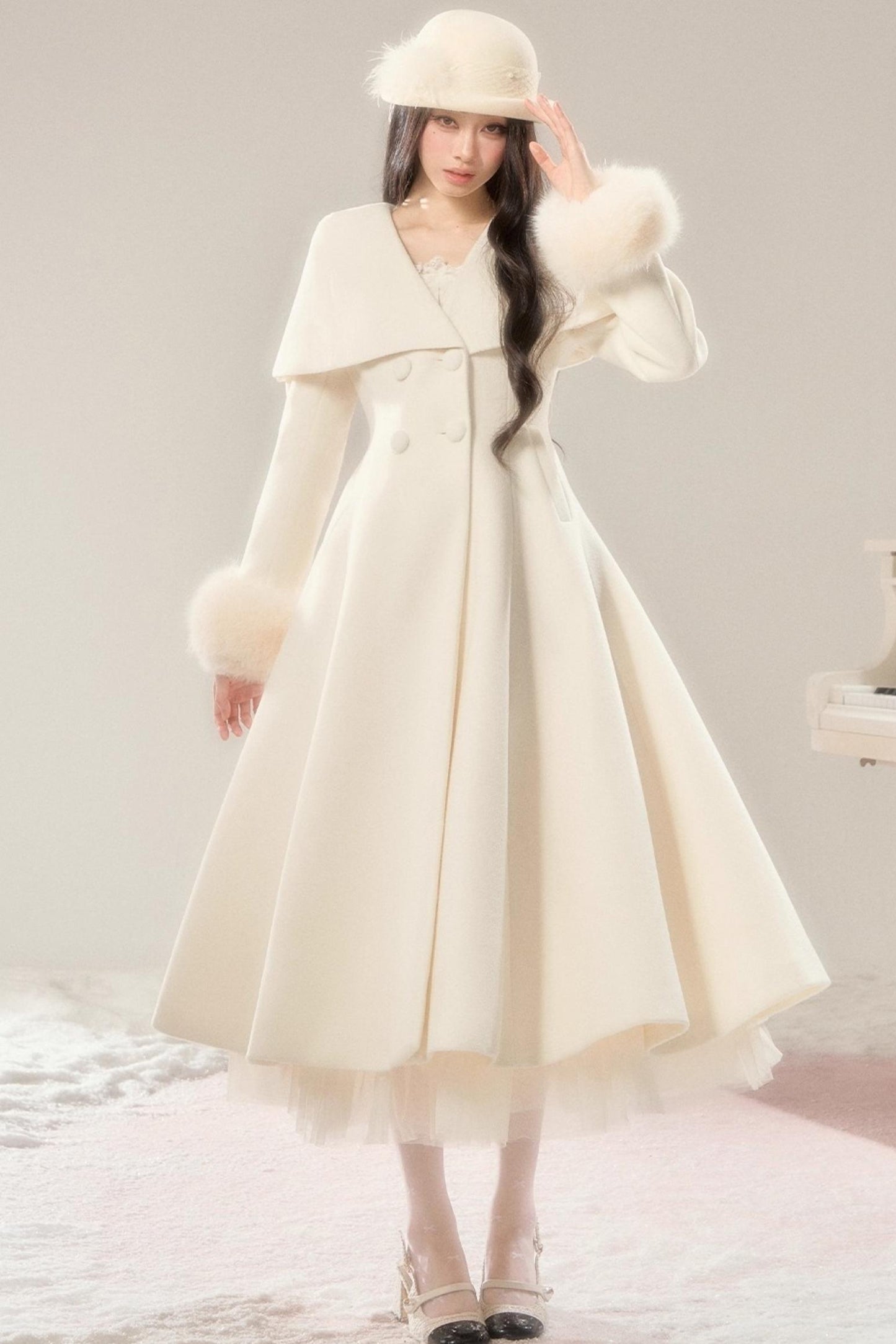Handwritten Moonlight Wool Coat