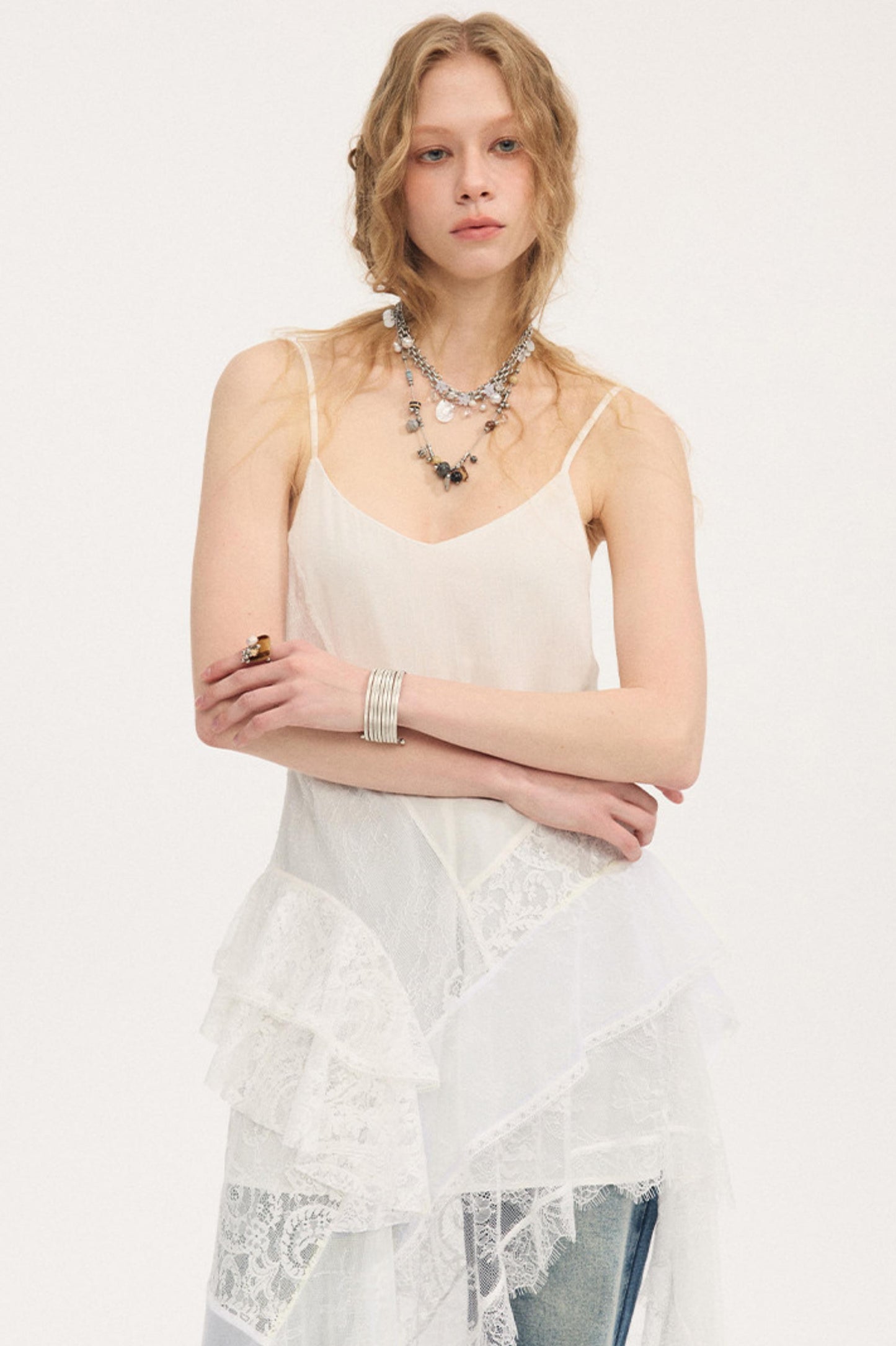 Lace Irregular Patchwork Dress