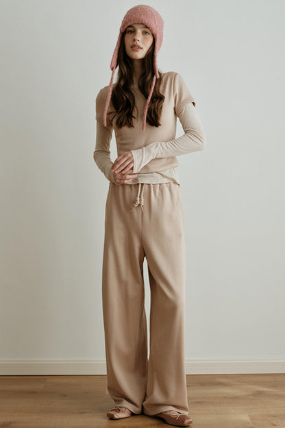 Soft Wool Blend Long-Sleeved Inner Top