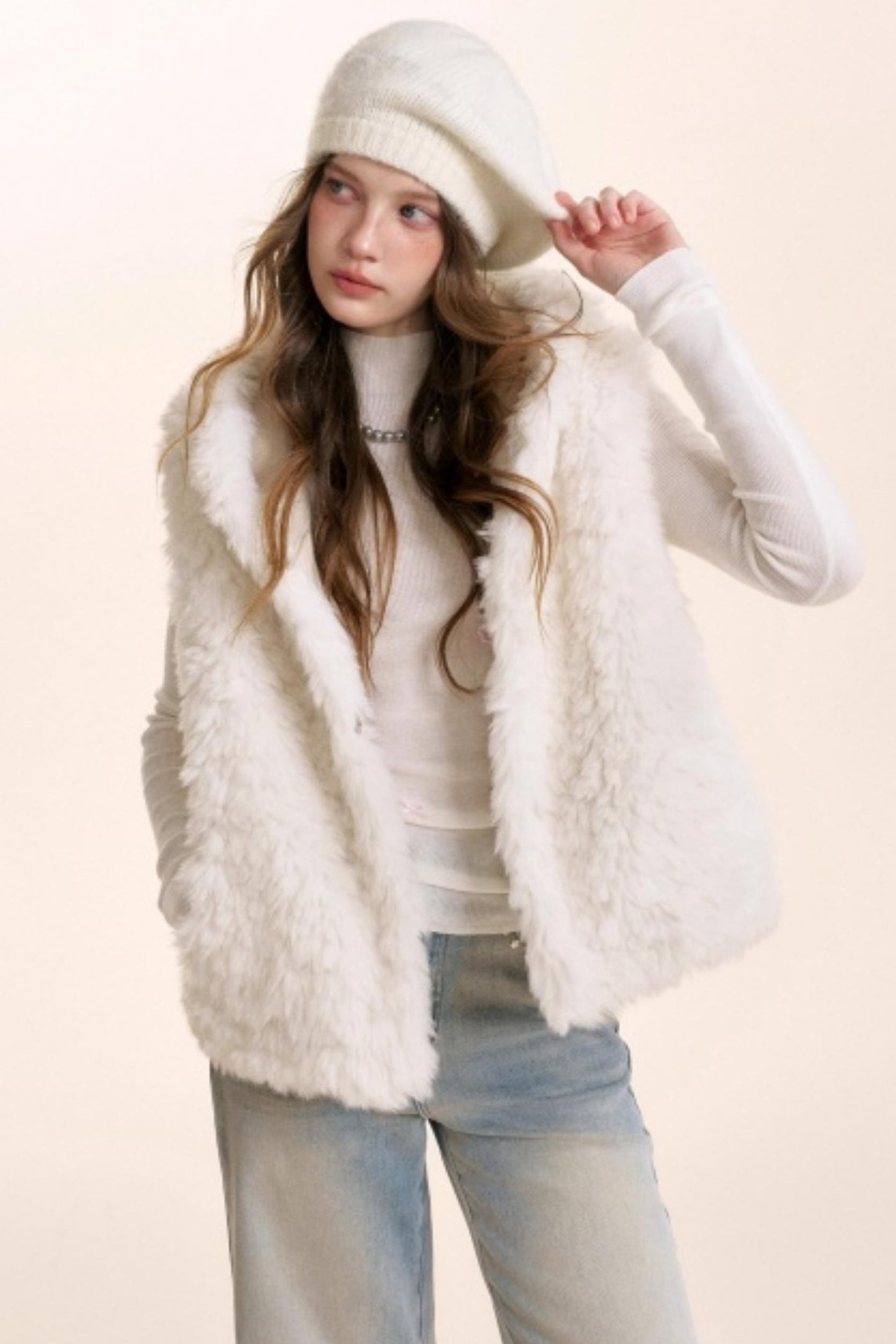 Bear Fur Hooded Fleece Jacket
