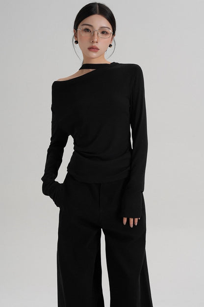 High-End Design Long-Sleeved T-Shirt Top