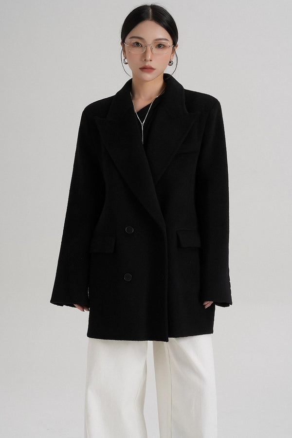 Medium-Length Temperament Wool Coat
