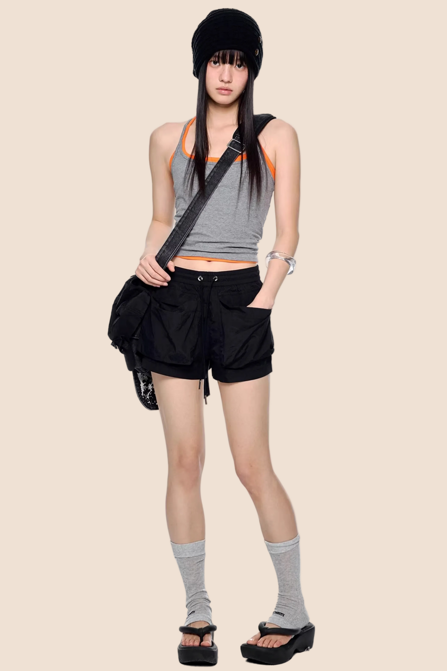 Pleated Quick-Dry Sports Shorts