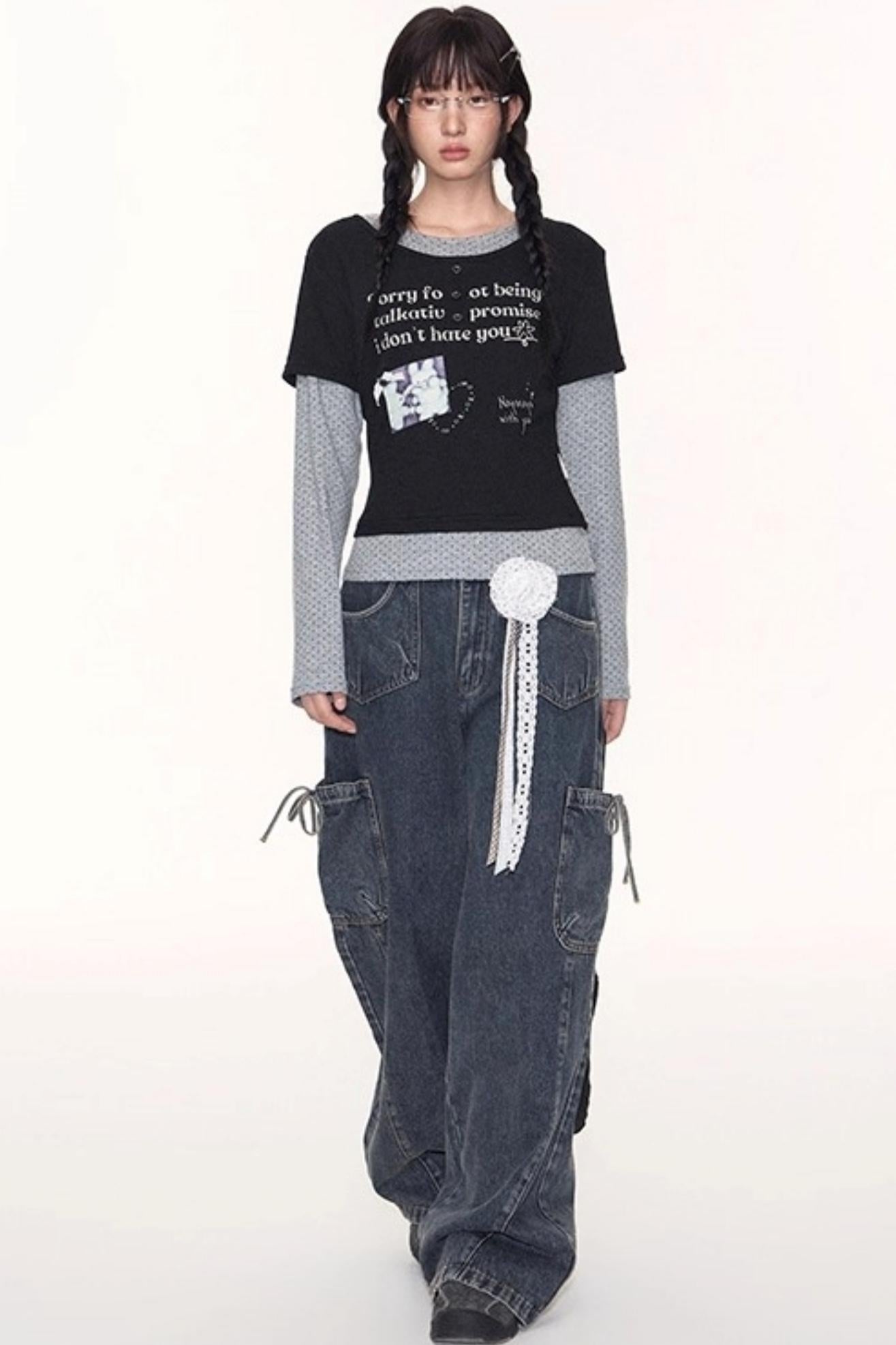 Vintage Cargo Wide-Leg Pants