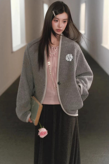 Batwing Wool Cocoon Coat Set-Up