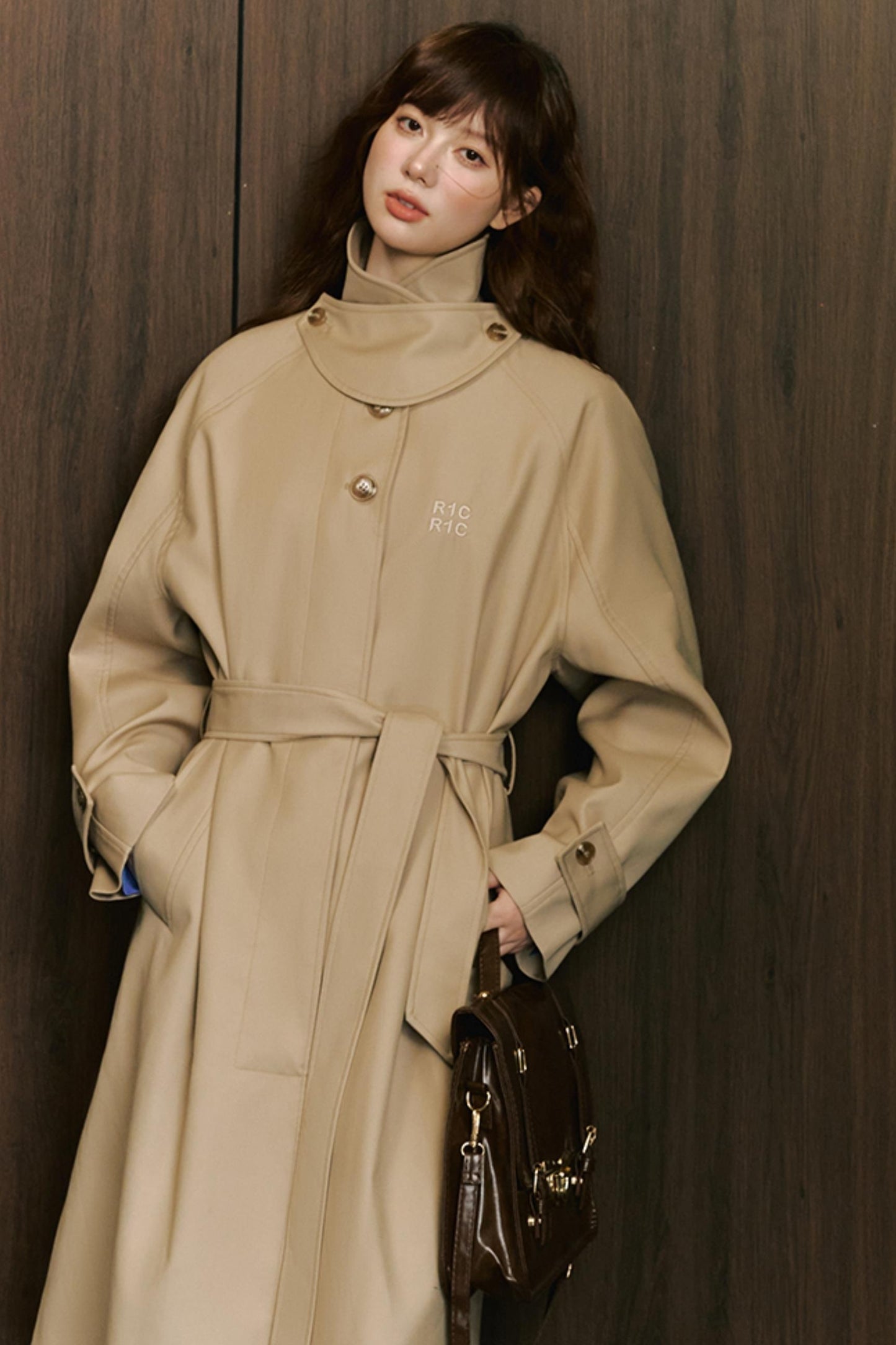 Chic Solid Color Trench Coat