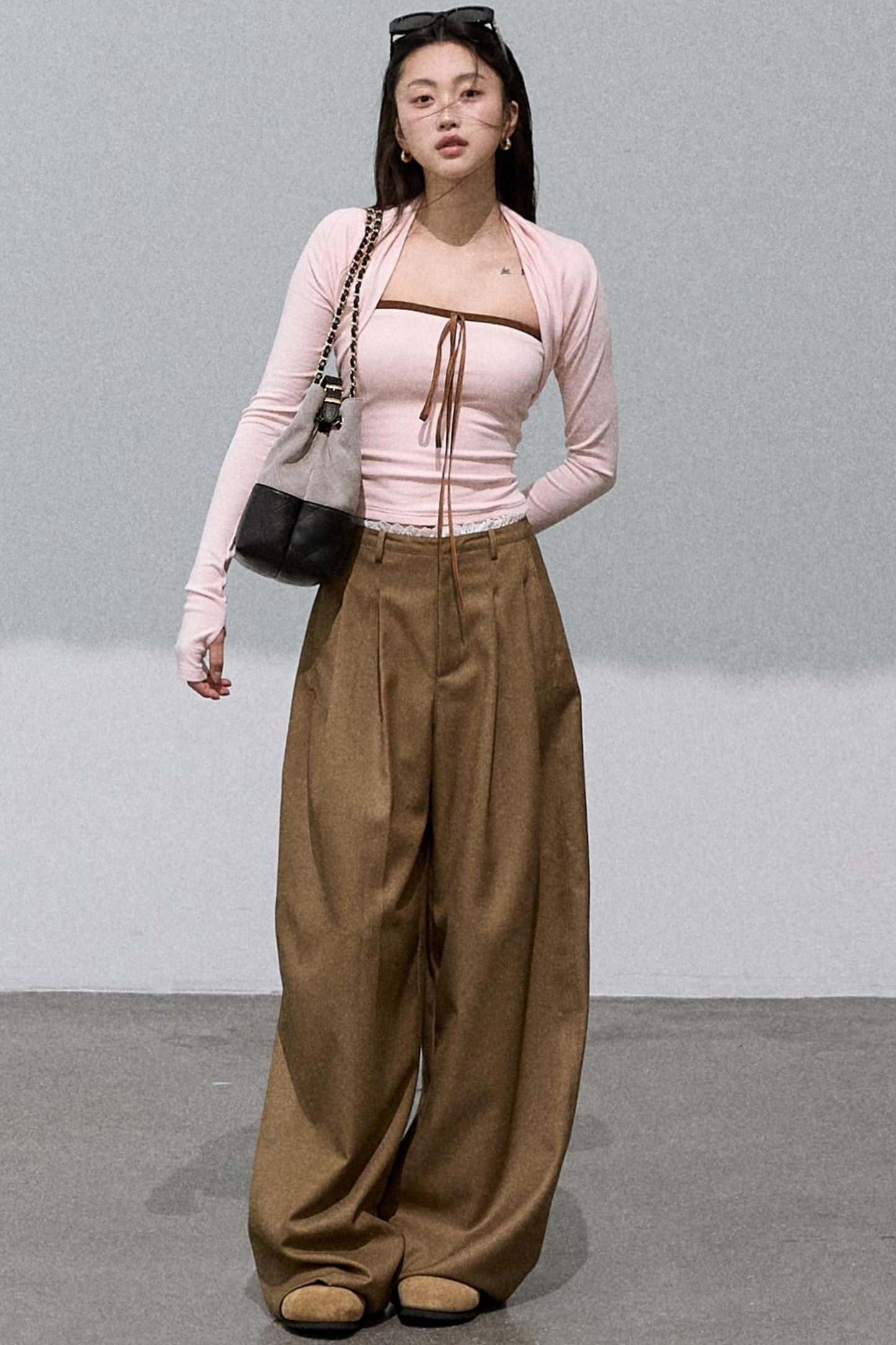 Lazy Lace Drape Suit Pants