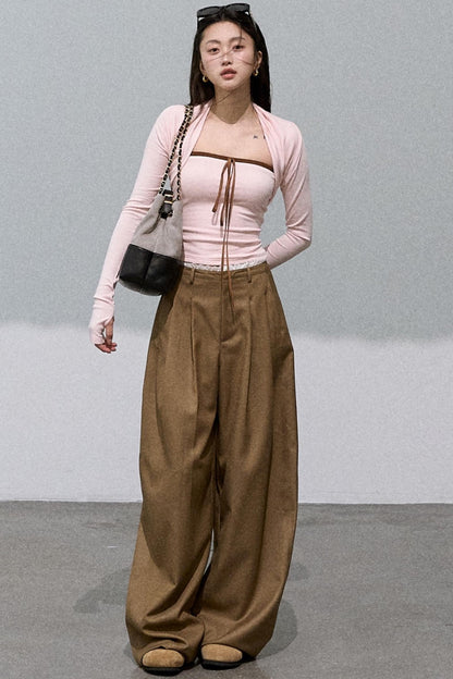 Lazy Lace Drape Suit Pants