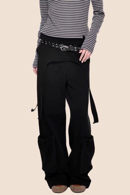 Vintage Drapey Wide-Leg Pants