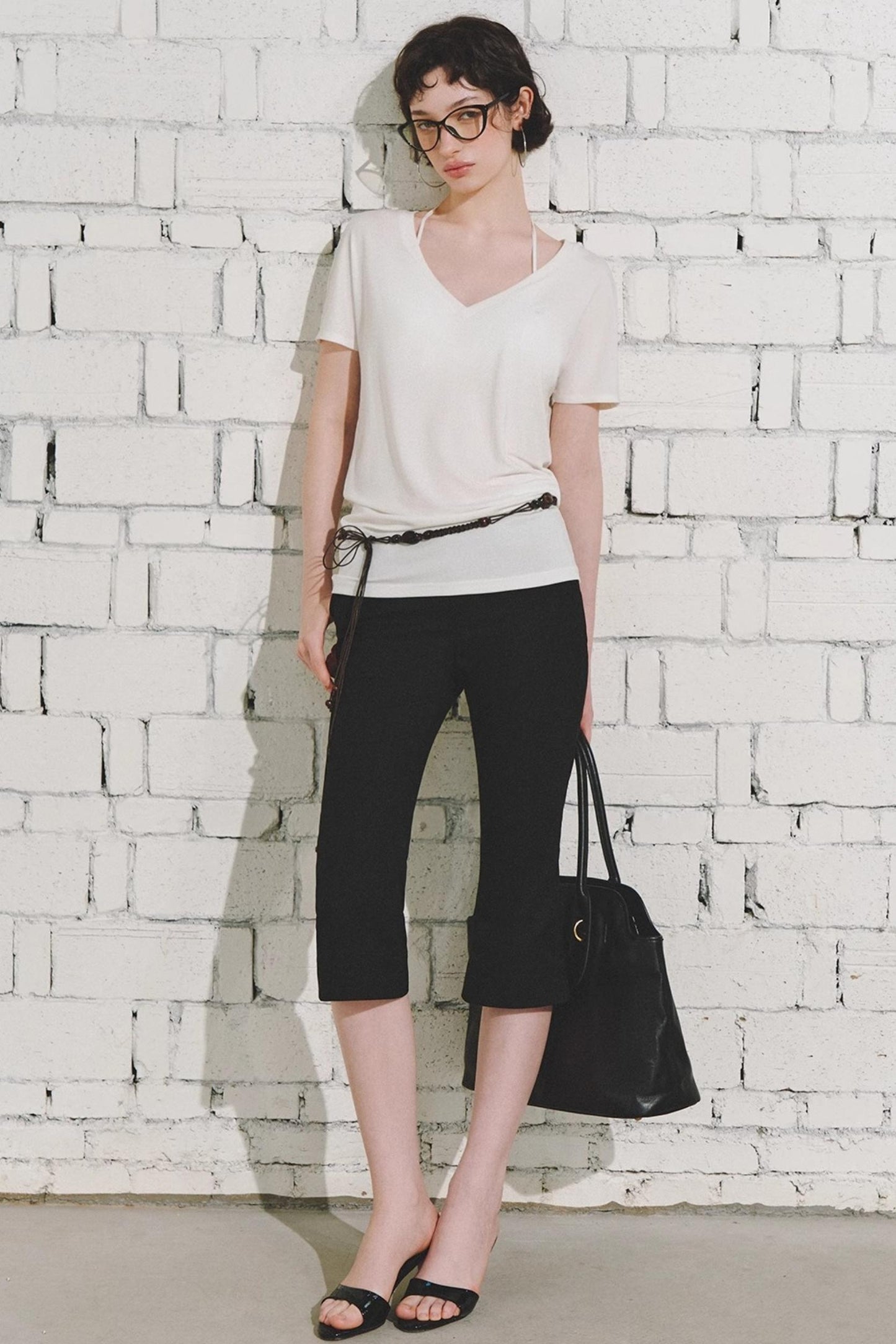 Effortless V-Neck Bat Sleeve Top