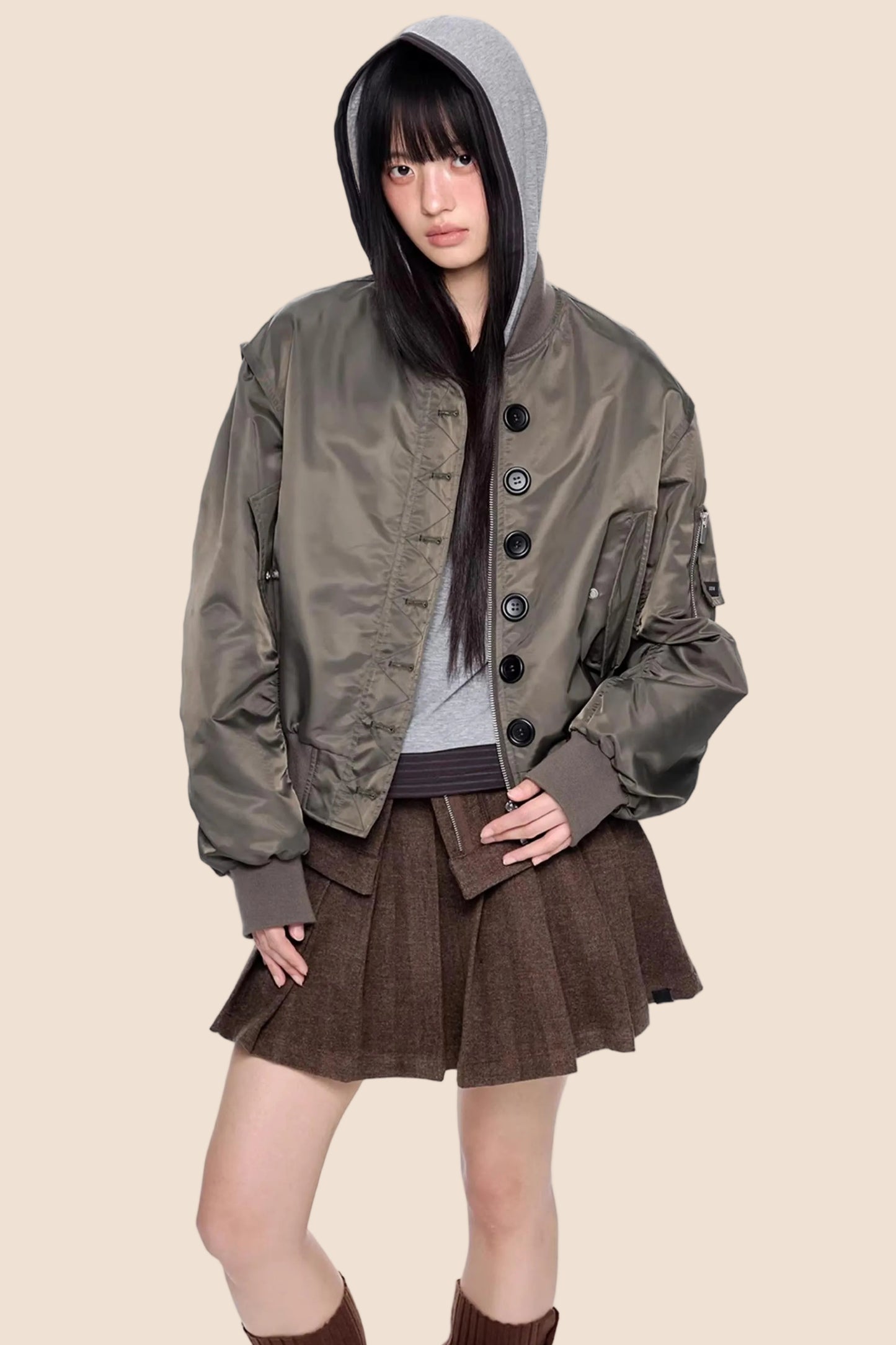 Stand Collar Retro Jacket