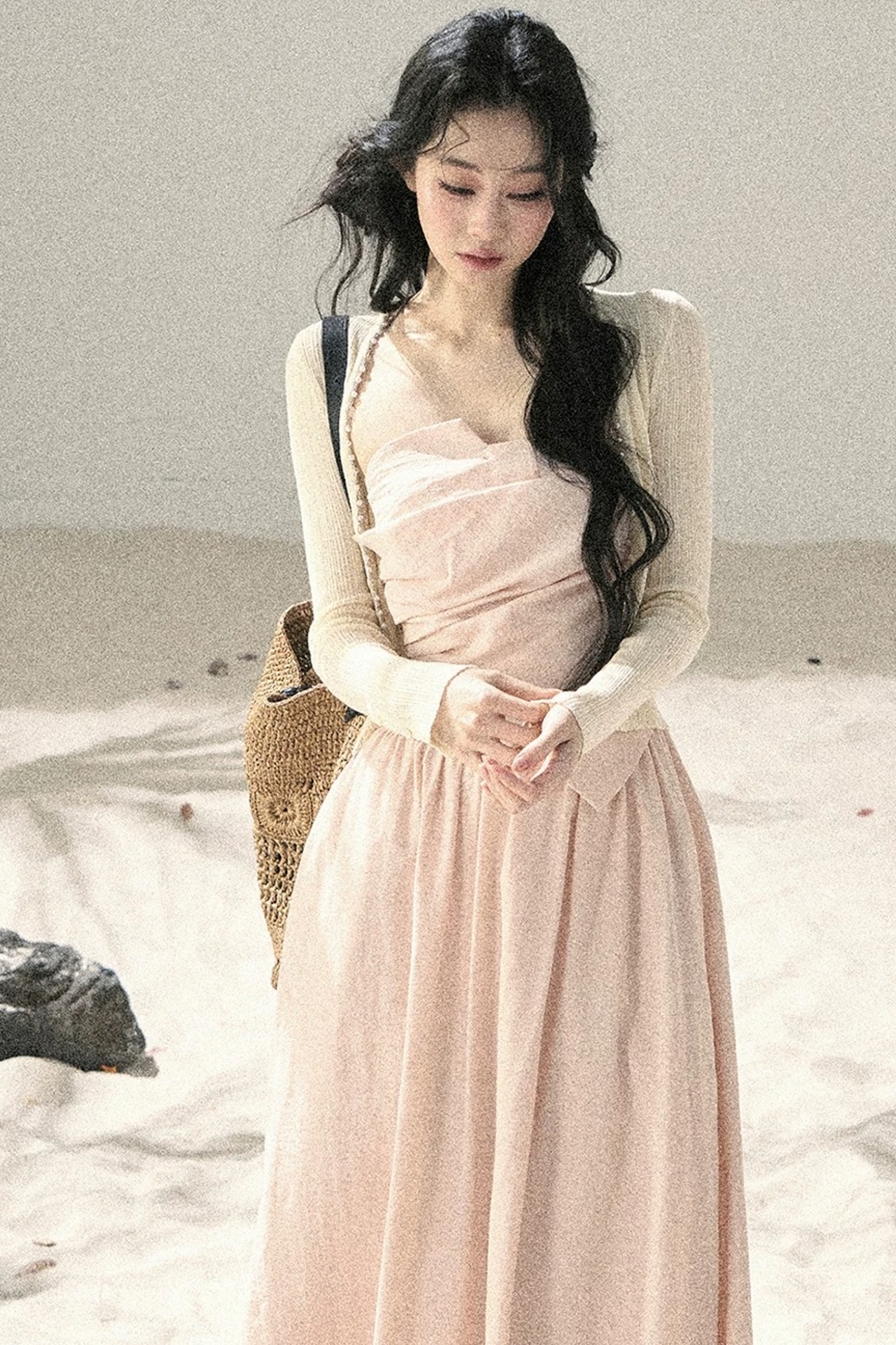 Cloud-Like Strapless Summer Dress