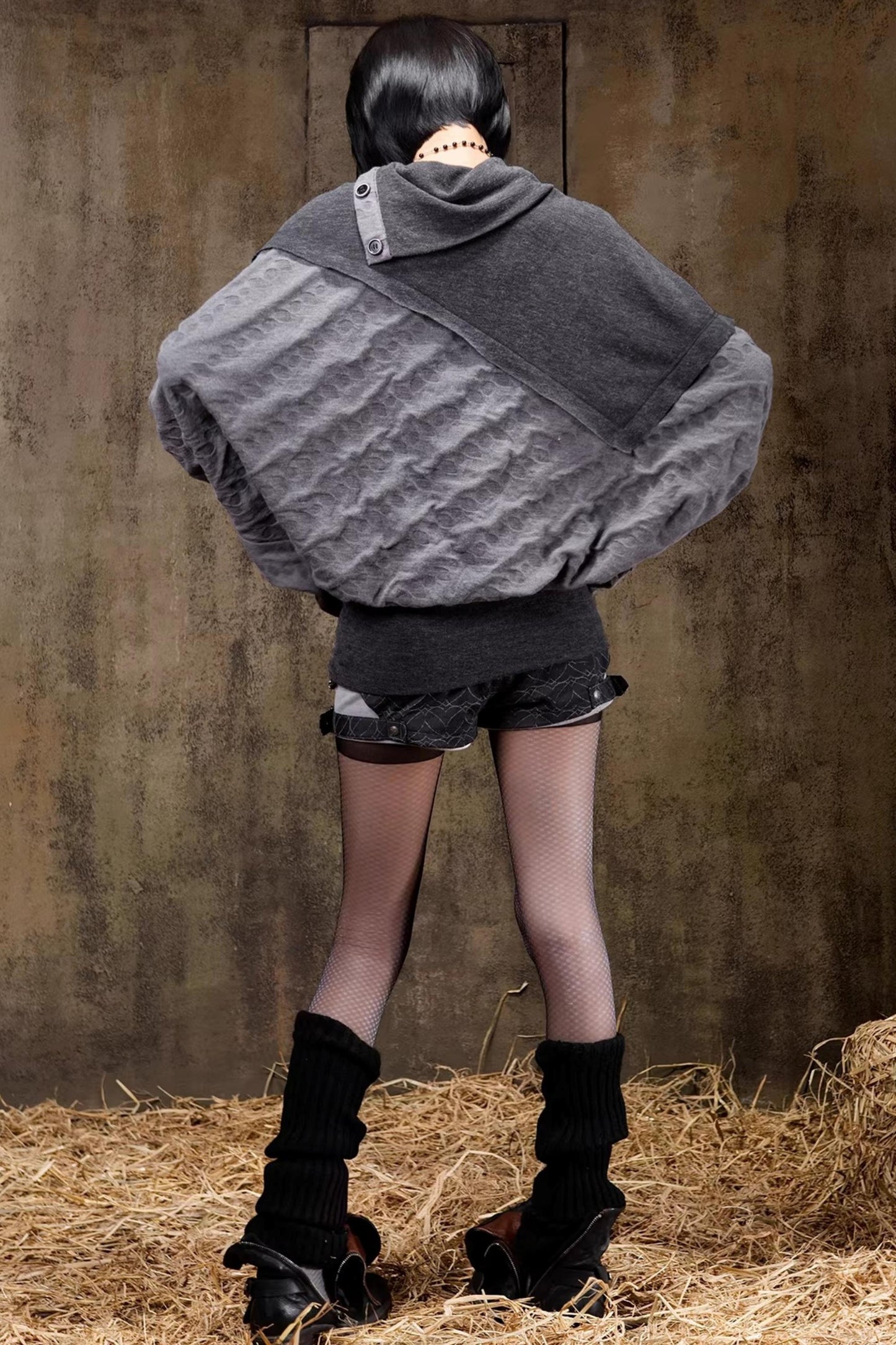 Stacked Collar Knit Top