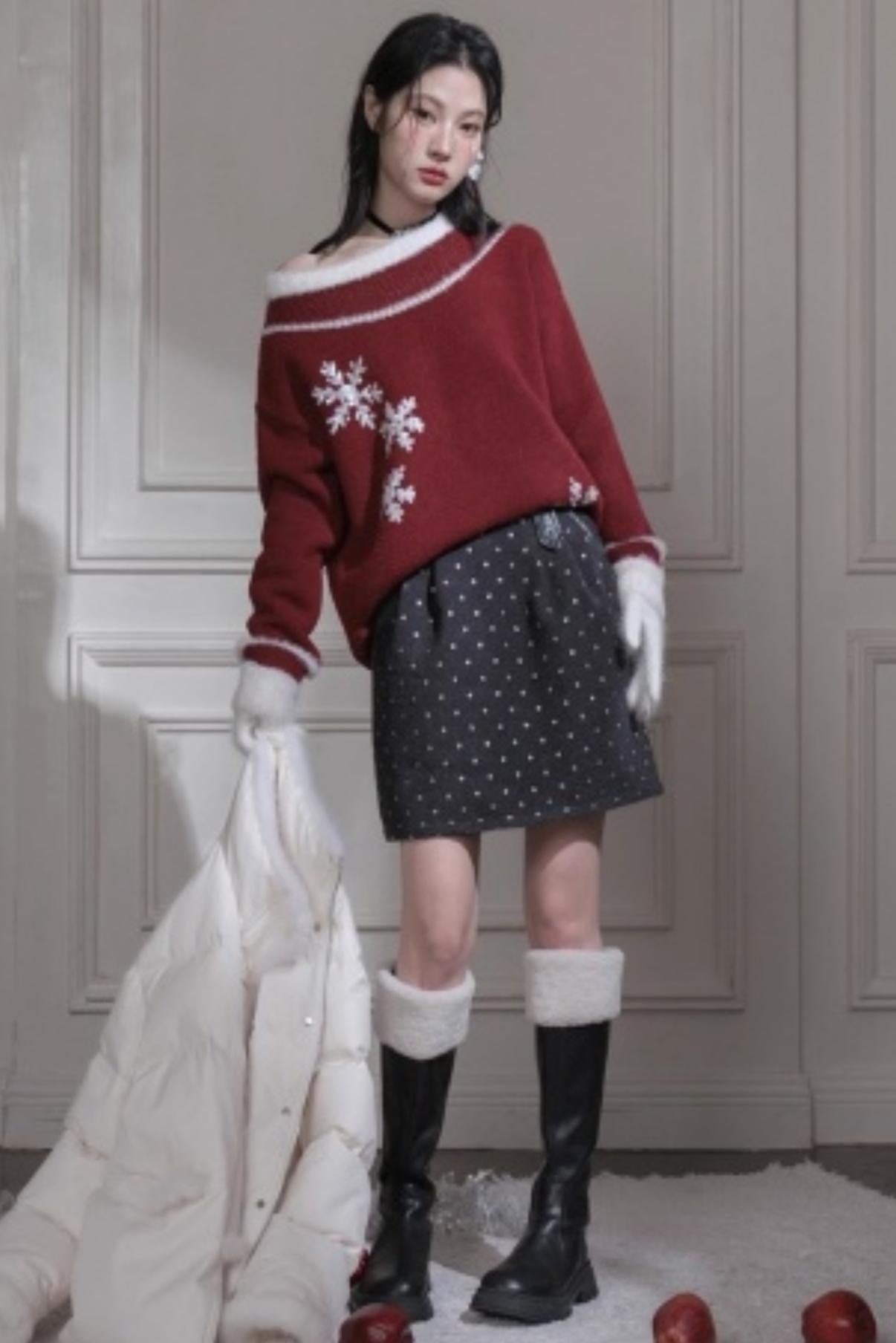 Dark Night Woolen Skirt