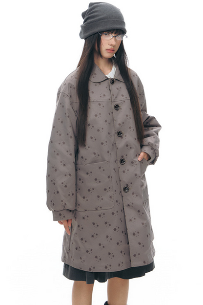 Double-Sided Doll Collar Trench Coat
