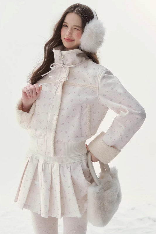 Retro Floral Patchwork Jacket Set-Up