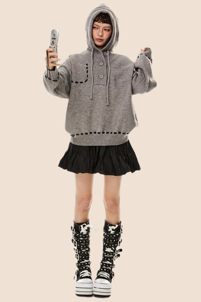 Haut à capuche avec cordon de serrage American Retro 