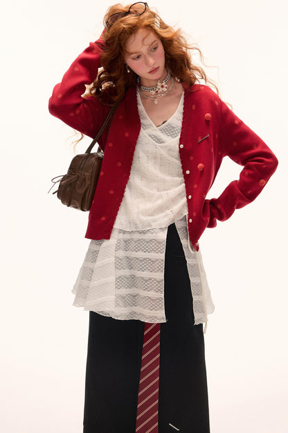 Autumn White Long-Sleeved Blouse Top