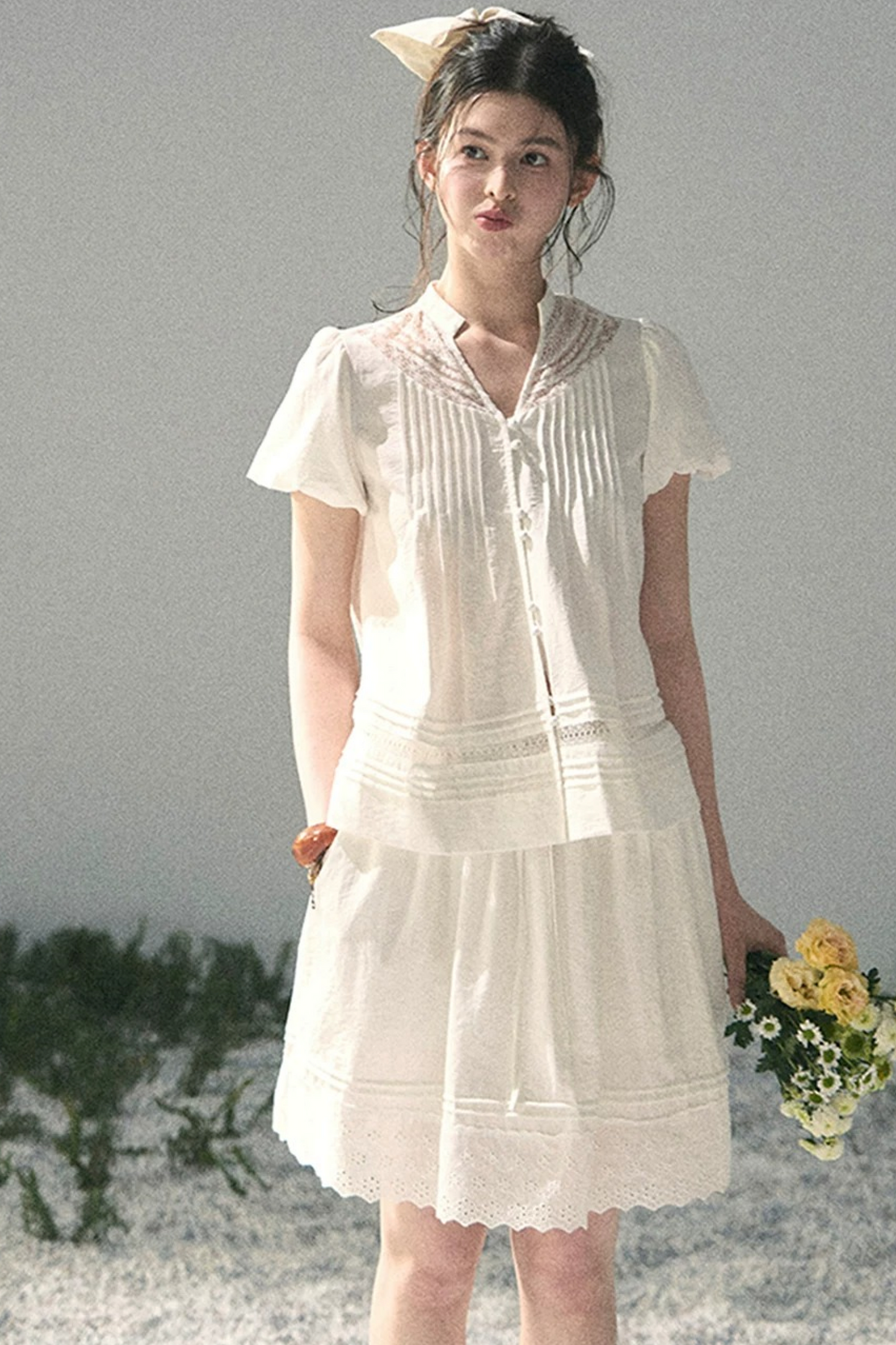 Moonlight Lace Top Two-Piece Set-Up