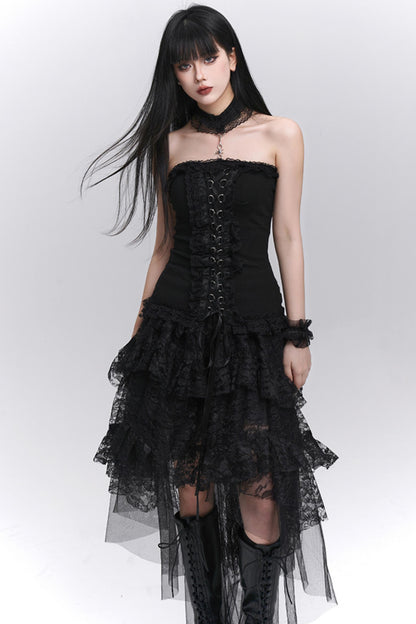 Gothic Lace Halter Skirt