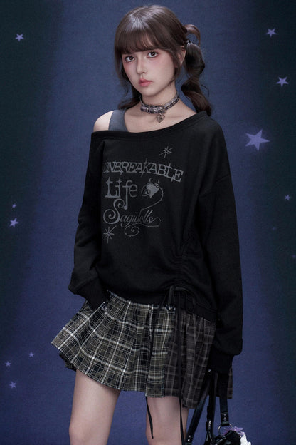 Dark Graffiti Sweatshirt Dress