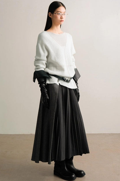 Translucent Weaving Knit Top