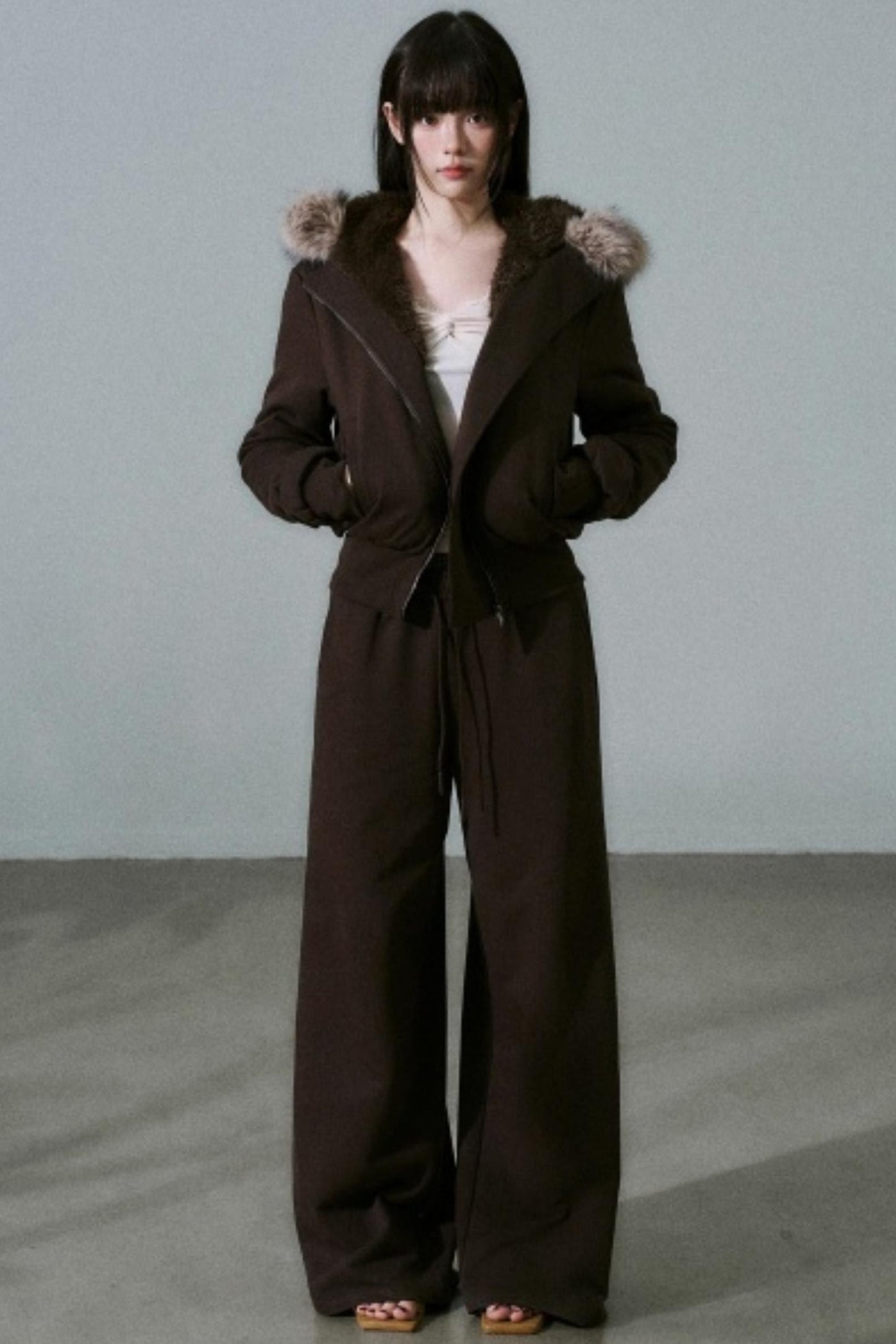 Plaid Patchwork Terry Sweatpants