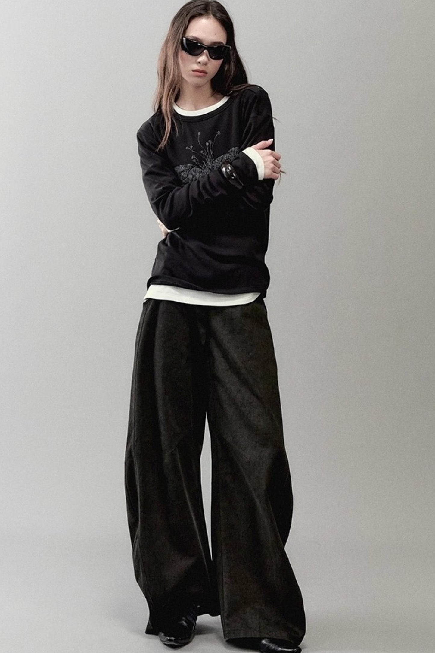 Floating Floral Crewneck Top