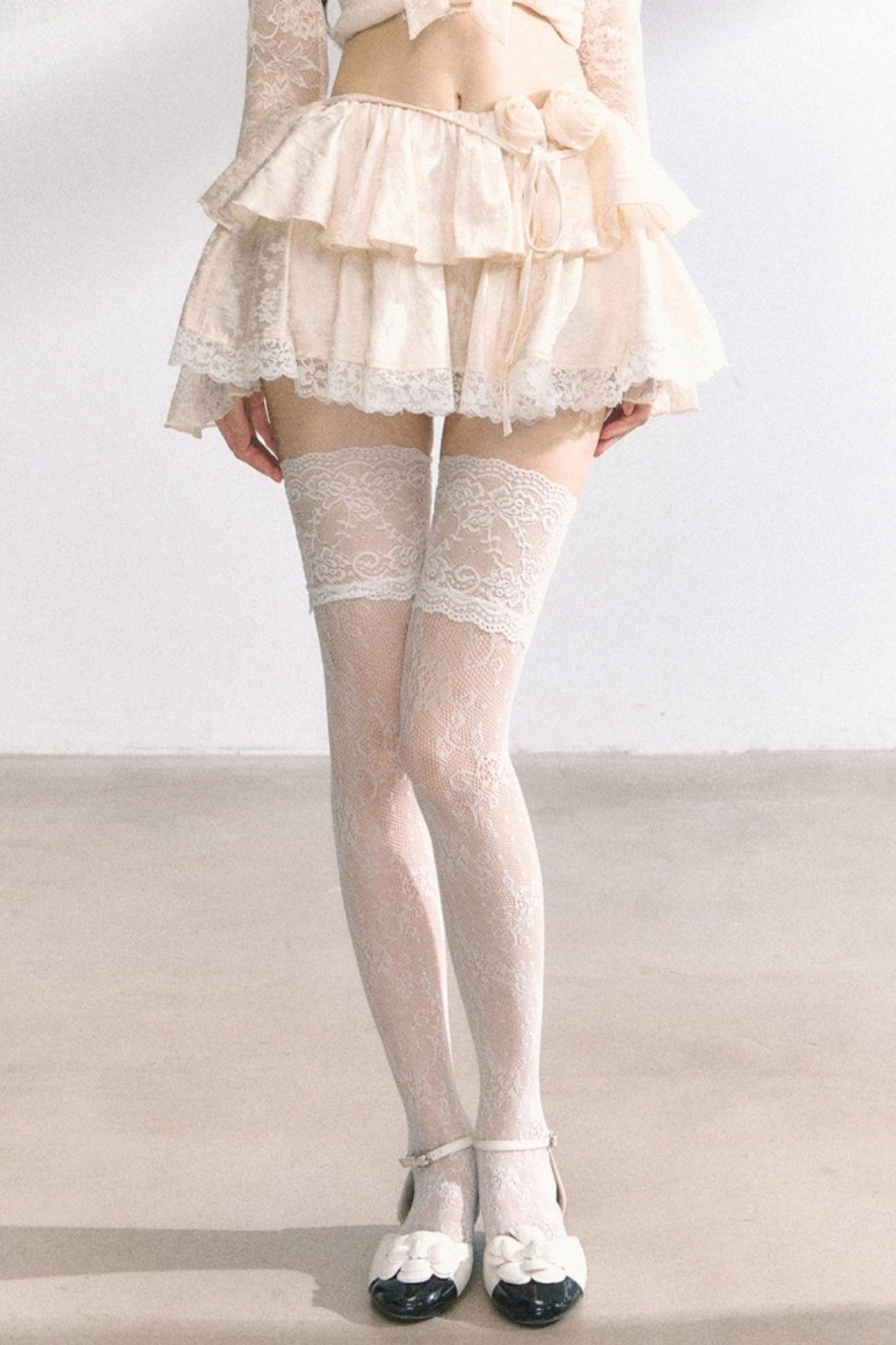 Floral Lace Bustier Skirt