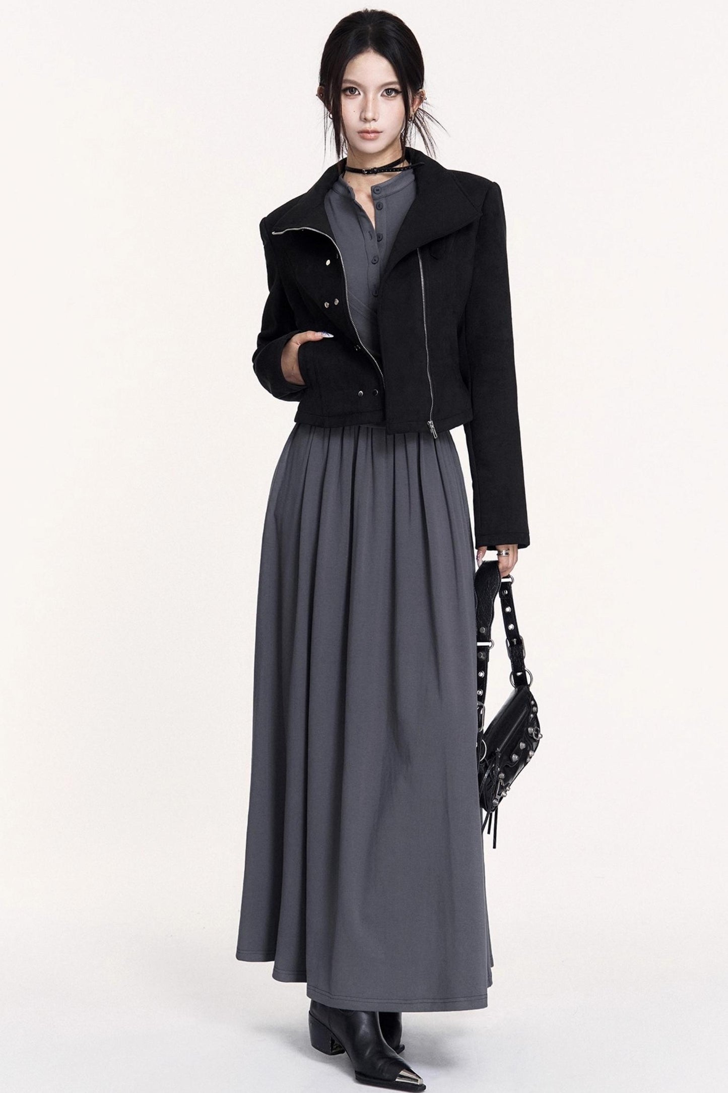 Light Silhouette Stretch Knit Vest Dress