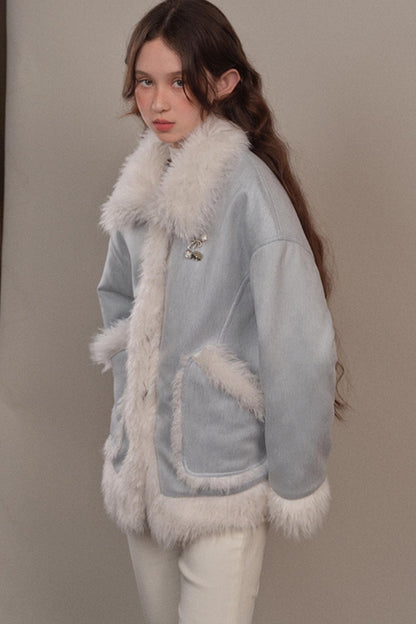 WINTER THICKENED FUR COTTON JACKET