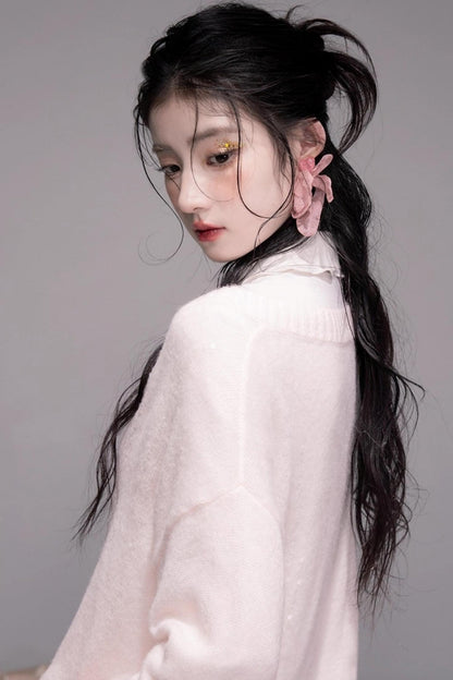 Sweet Lace Collar Lapel Shirt