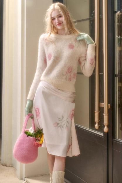 Milky Way Wool Sweater & Skirt Set-Up