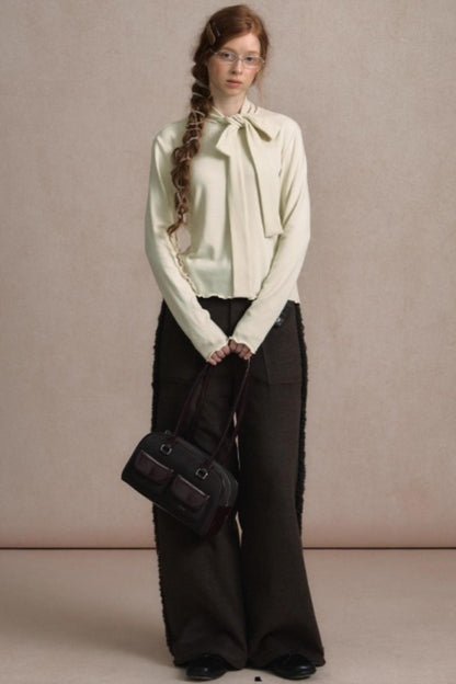 Lazy Drape Wide-Leg Pants