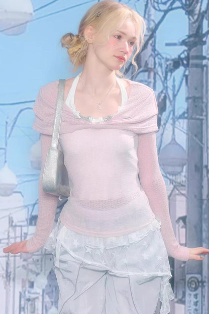 Star Lace Layered Skirt