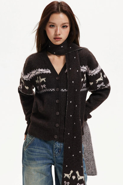 Fair Isle Knitted Cardigan