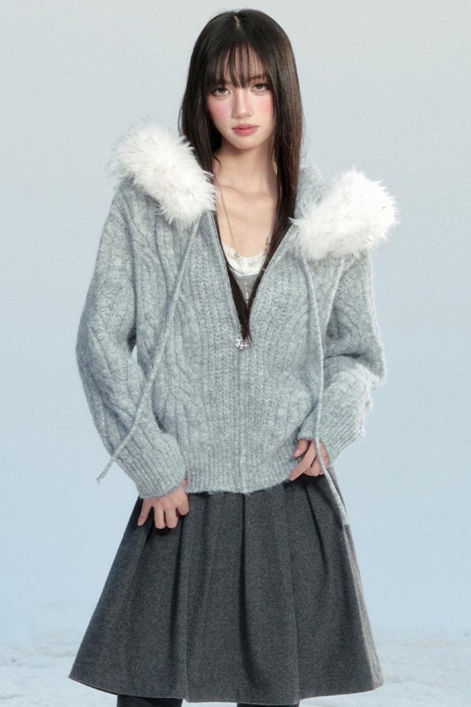 Alpaca Fur Blend Coat