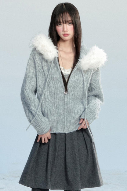 Alpaca Fur Blend Coat