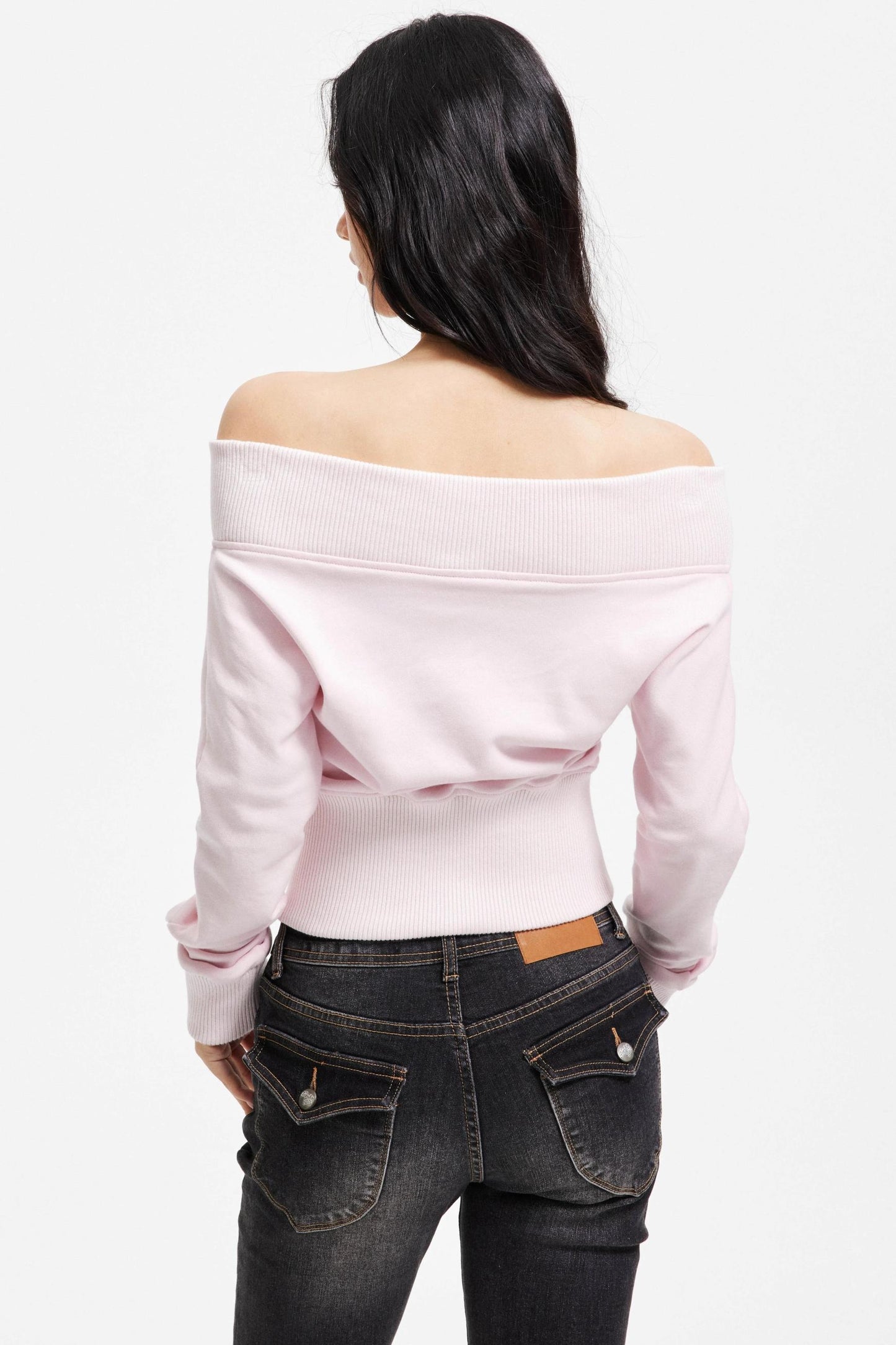 American Retro Off-Shoulder Sweater