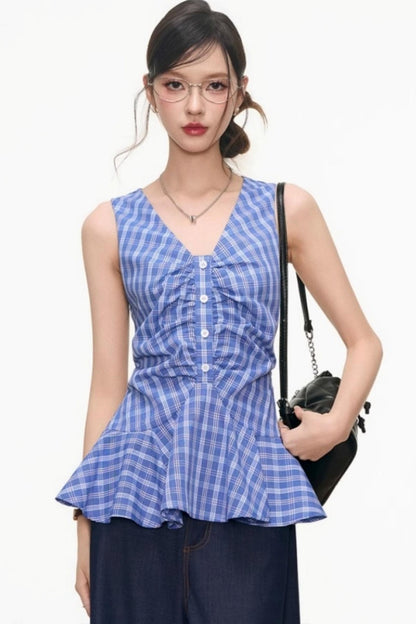 Chic V-Neck Vest Pants Set-Up