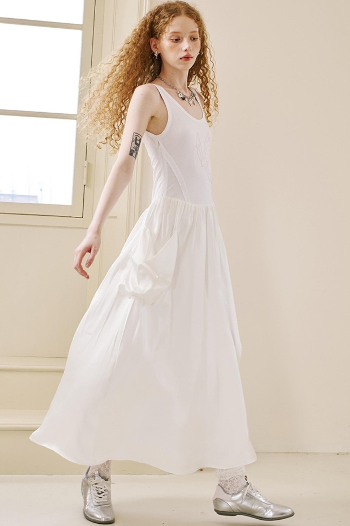 Swallow Embroidered Summer Dress