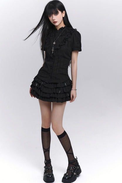 Ghost Lace Black Shirt