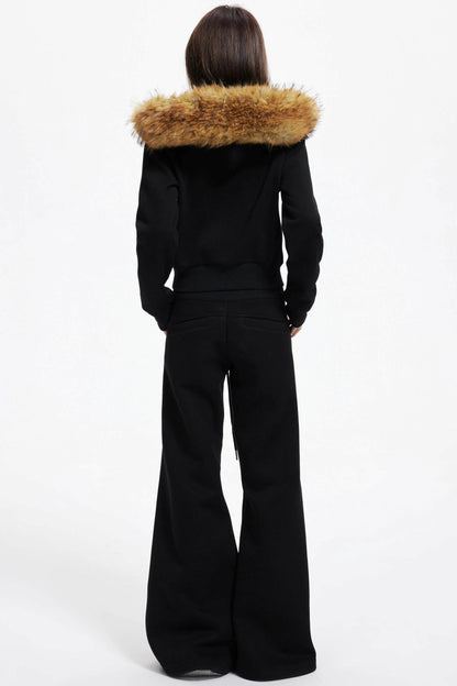 Diamond Deer Hooded Cardigan