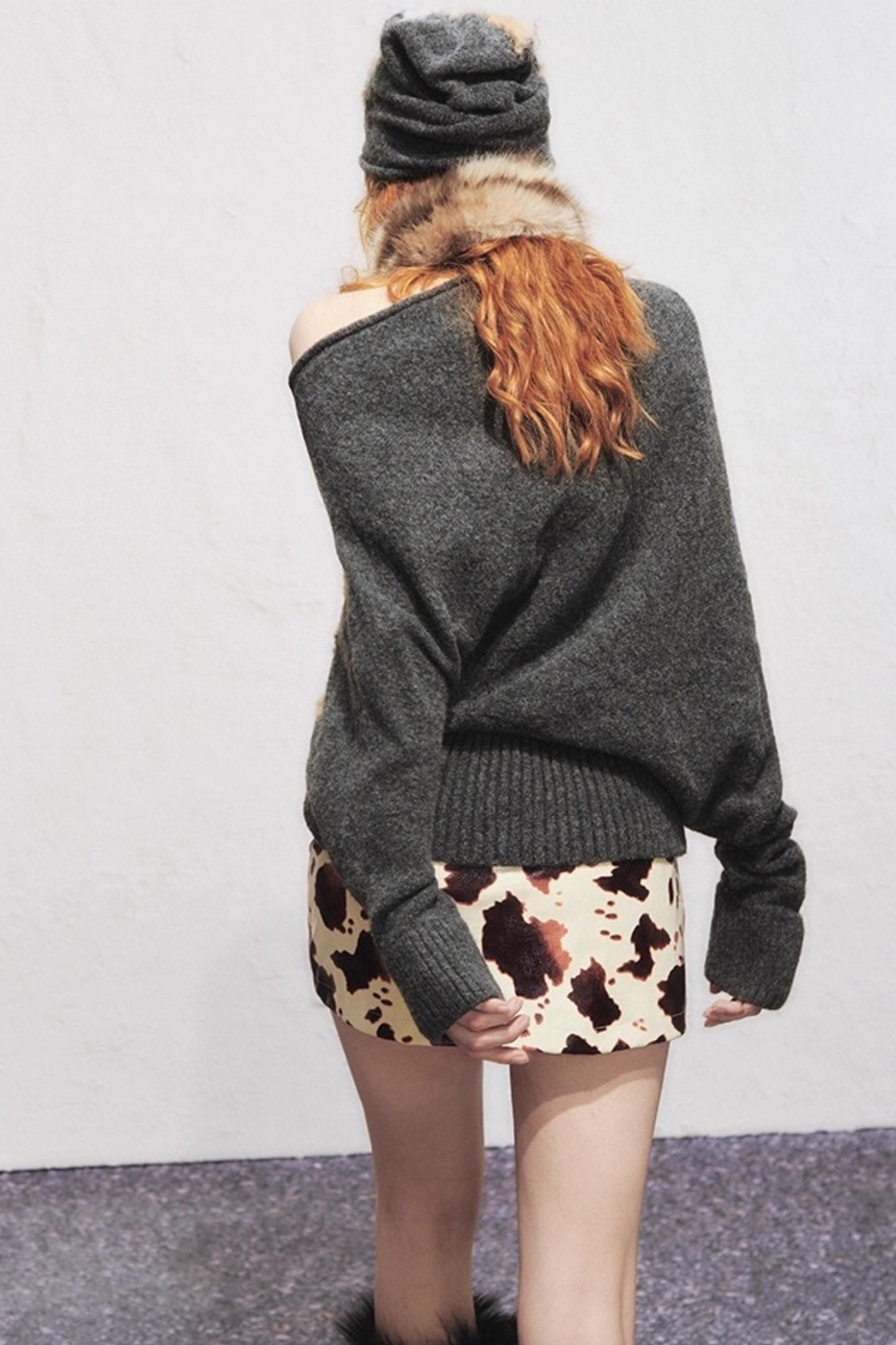 Slanted Long Sleeve Sweater